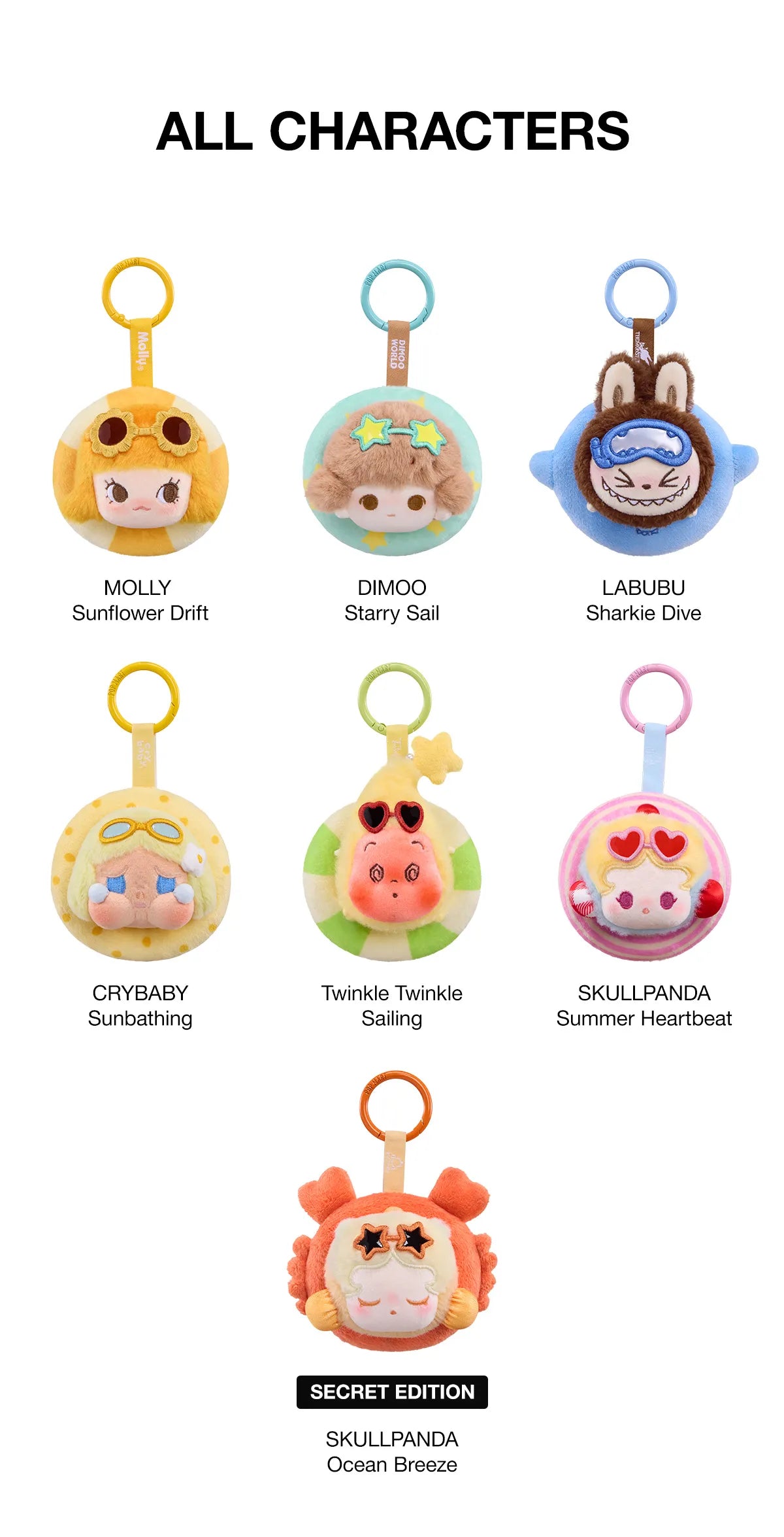 POP MART: POP BEAN Island Vacation Series Mini Plush Pendant