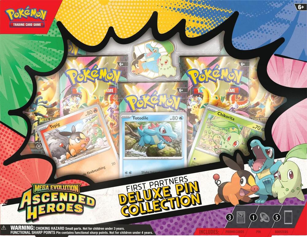Pokemon TCG: Mega Evolution - Ascended Heroes First Partners Deluxe Pin Collection Box