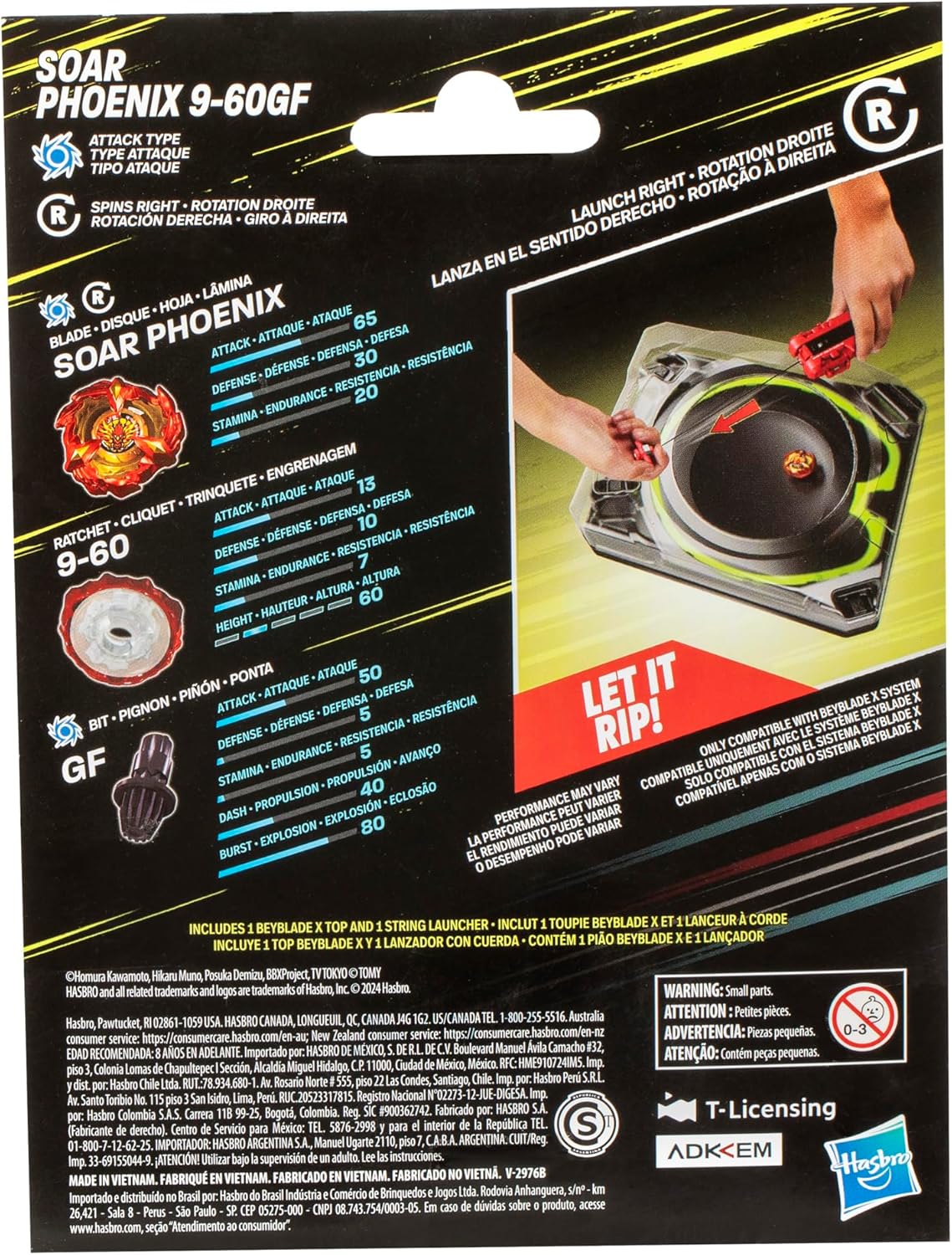 Beyblade X: Soar Phoenix 9-60GF Deluxe String Launcher Set