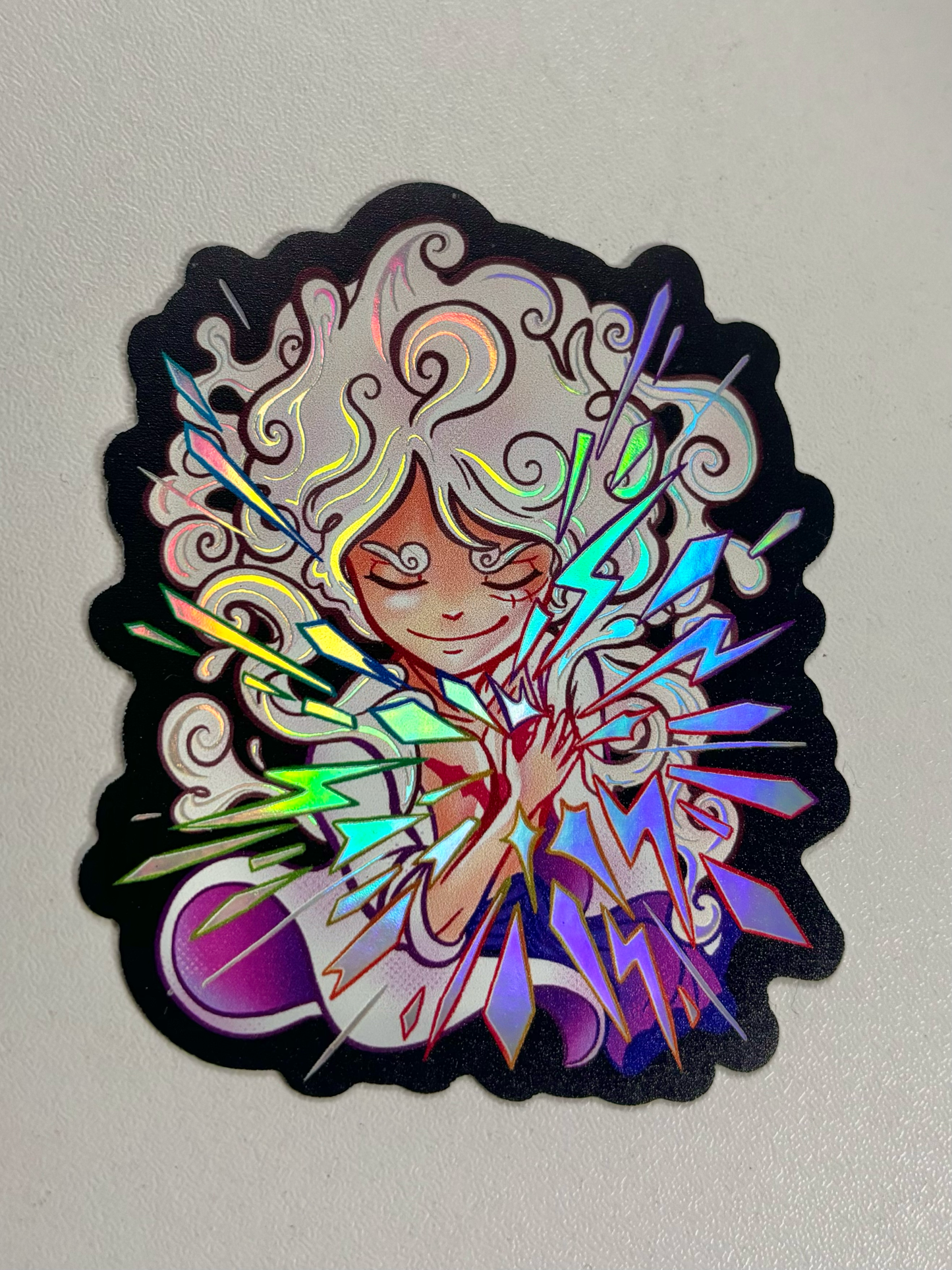 Custom Artwork Holographic Sticker: Beat Loudly, Heartbeat