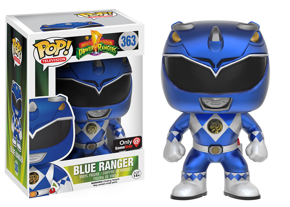 Funko Pop! Mighty Morphin Power Rangers - Blue Ranger (Metallic) (Gamestop Exclusive) #363