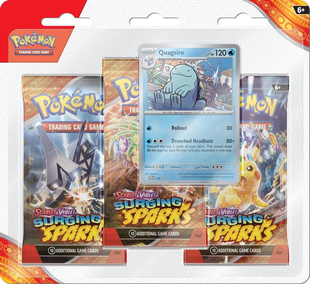 Pokemon Scarlet & Violet - Surging Sparks 3-Pack Blister (Random Design)