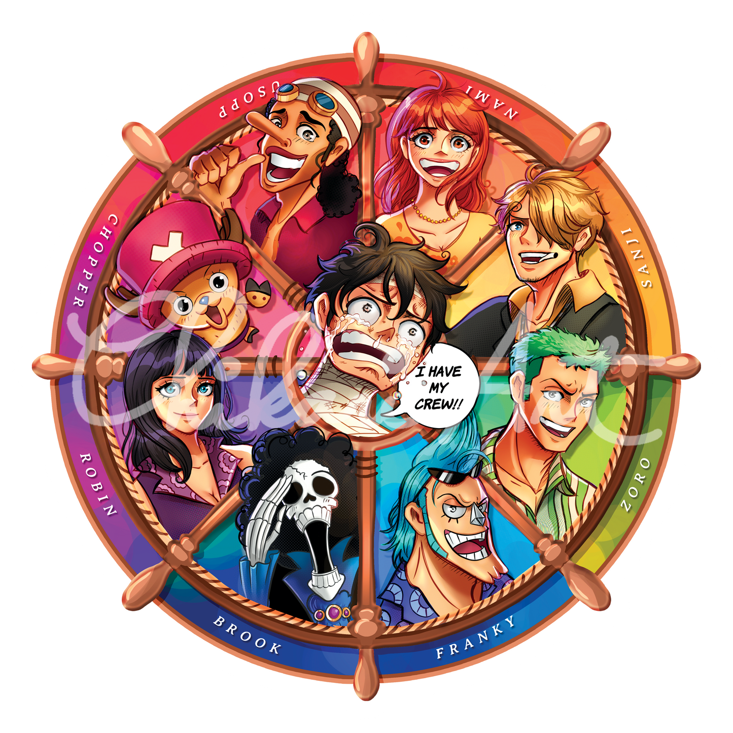 Custom Artwork Sticker: I Have My Crew!