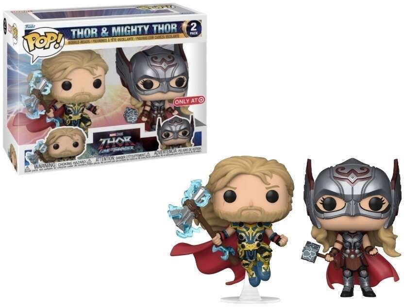 Funko Pop! Marvel Studios: Thor Love and Thunder - Thor & Mighty Thor (Target Exclusive) 2-Pack