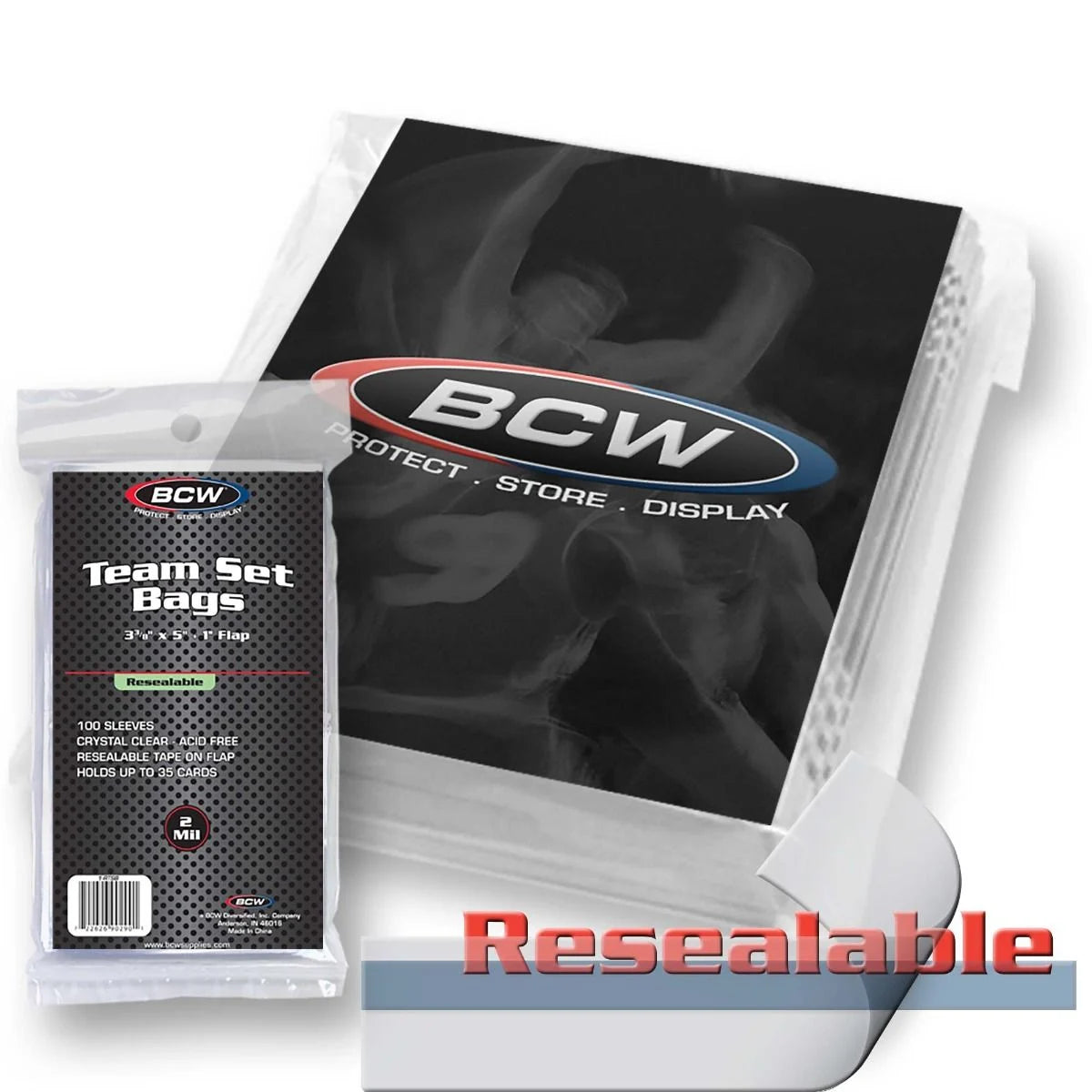 BCW: Resealable Team Set Bags (100 Count)
