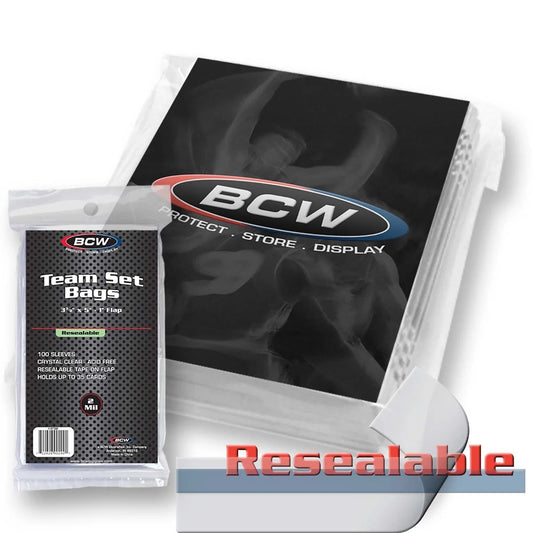 BCW: Resealable Team Set Bags (100 Count)