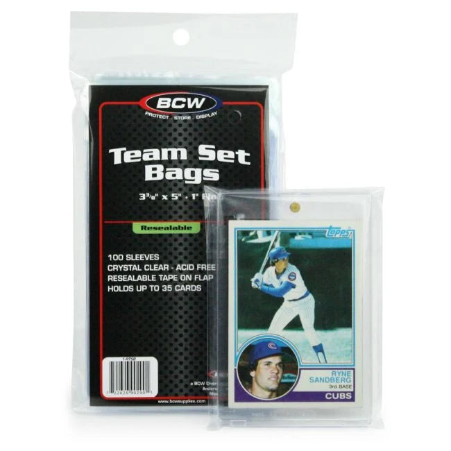 BCW: Resealable Team Set Bags (100 Count)