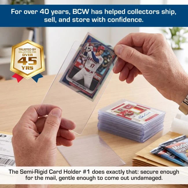 BCW: Semi-Rigid Card Holder (50 Count)