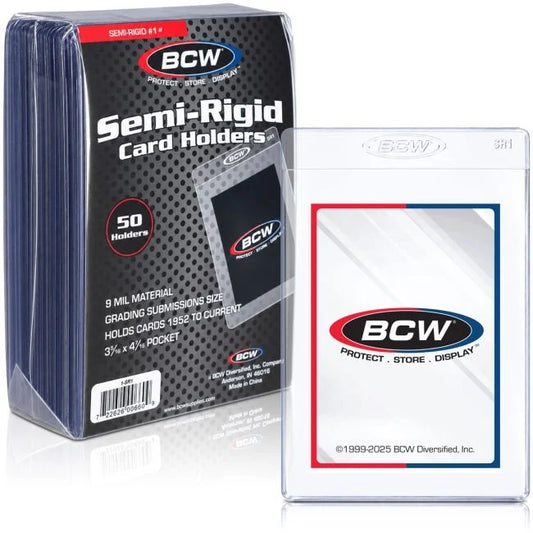 BCW: Semi-Rigid Card Holder (50 Count)
