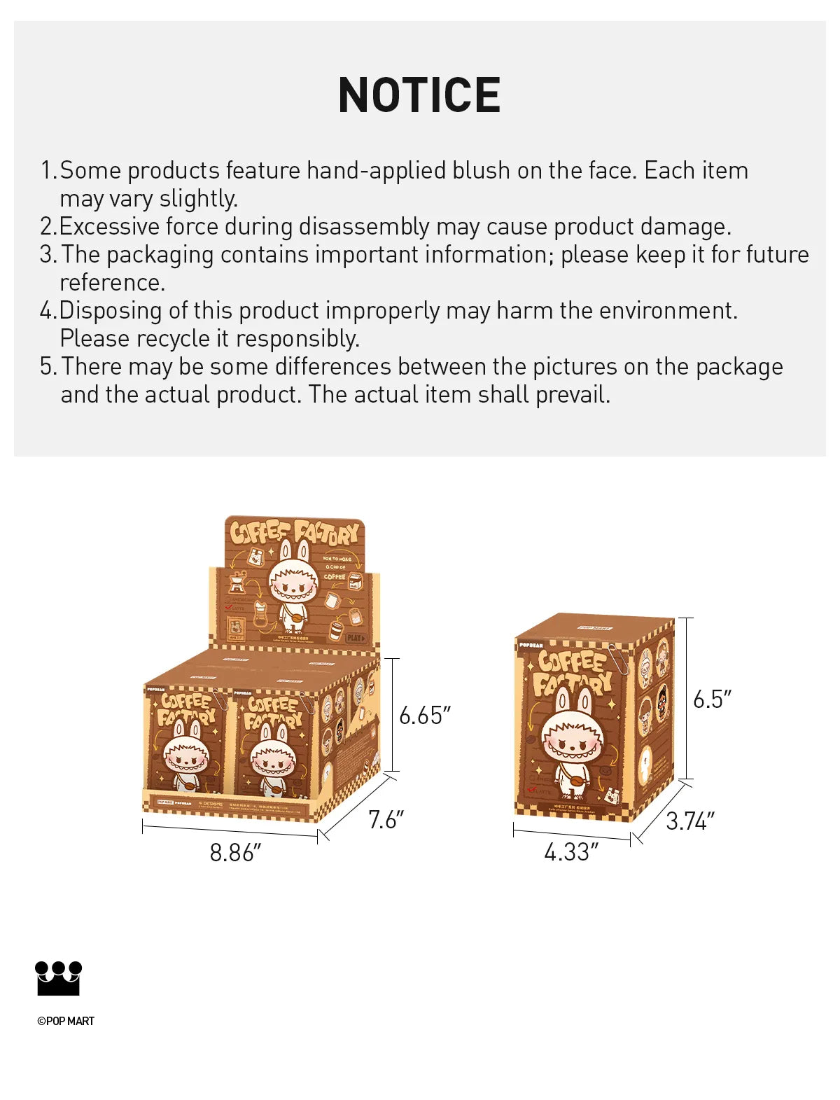 POP MART - POP BEAN Coffee Factory Series Plush Pendant