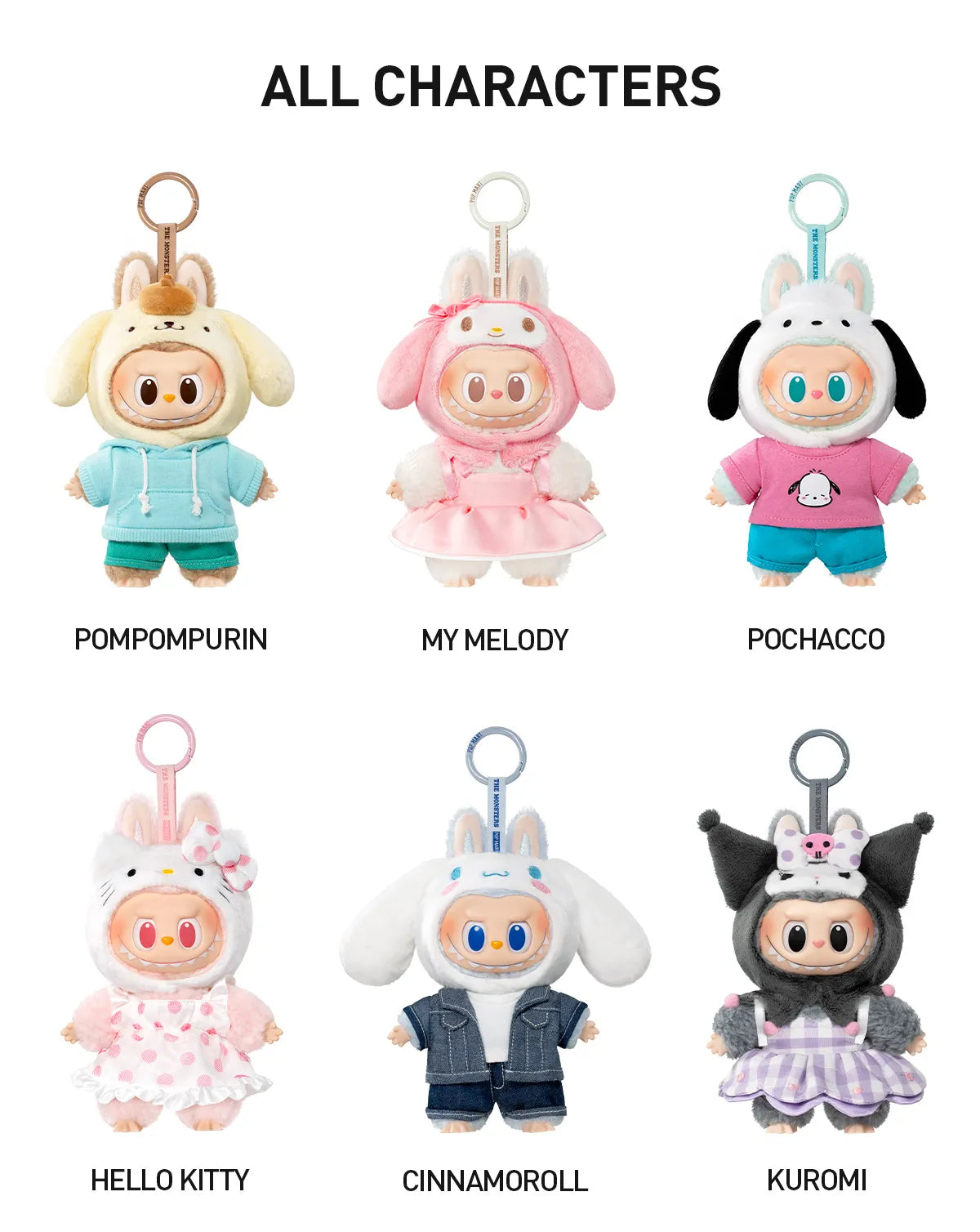 POP MART: THE MONSTERS x Hello Kitty and Friends Series Vinyl Plush Pendant