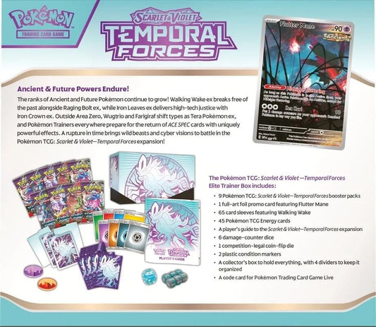Pokemon Scarlet & Violet - Temporal Forces Elite Trainer Box (Walking Wake)
