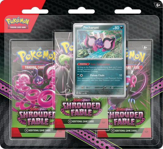 Pokemon Scarlet & Violet - Shrouded Fable 3-Pack Blister (Pecharunt)