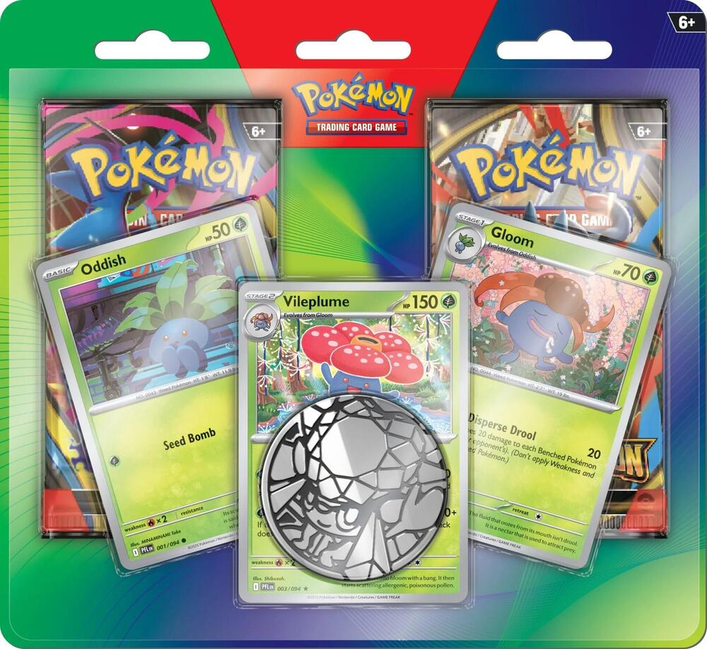 Pokemon TCG: 2-Pack Blister (Oddish, Gloom, Vileplume)