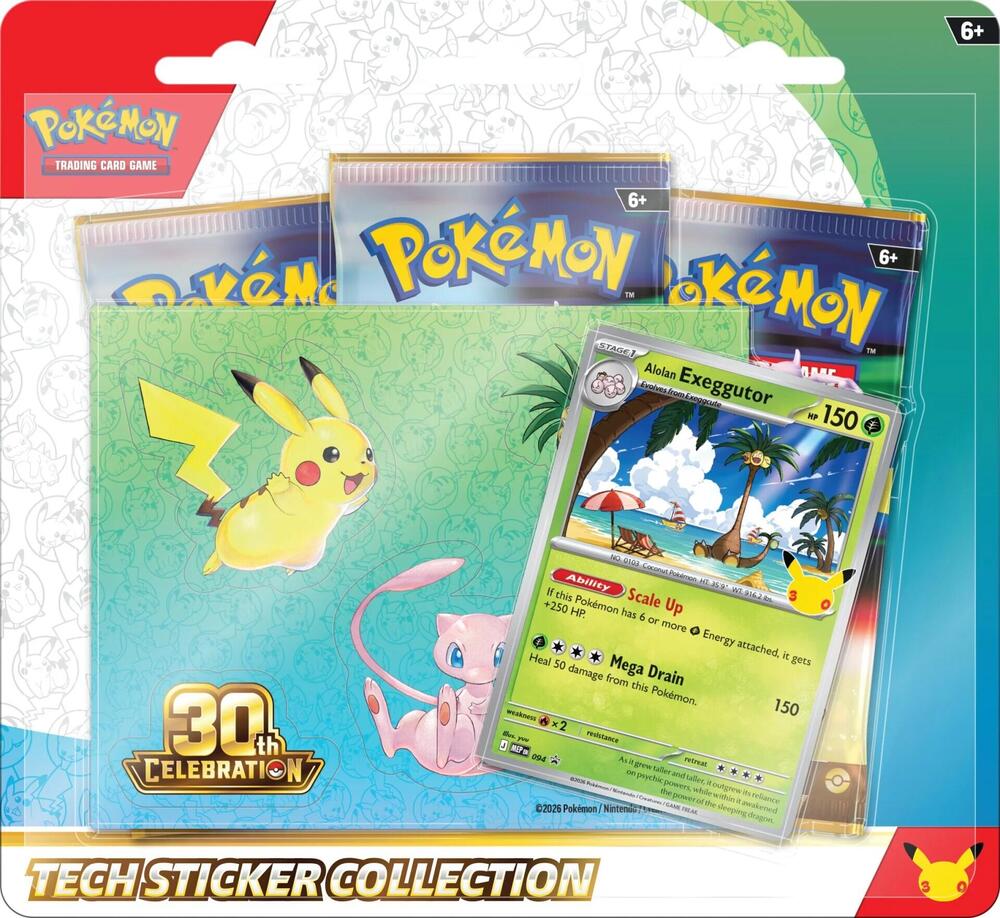 Pokemon TCG: 30th Celebration Tech Sticker Collection (Alolan Exeggutor)