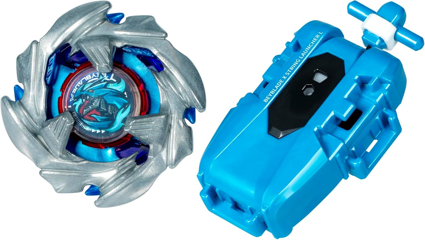 Beyblade X: Cobalt Dragoon 2-60C Deluxe Left-Spin String Launcher Set