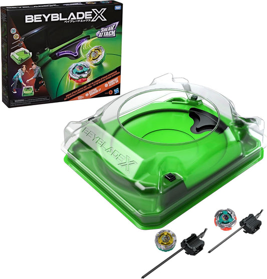 Beyblade X: Sneak Attack Battle Set with Beystadium Arena (Rampart Aegis GB & Cutter Shinobi LF)