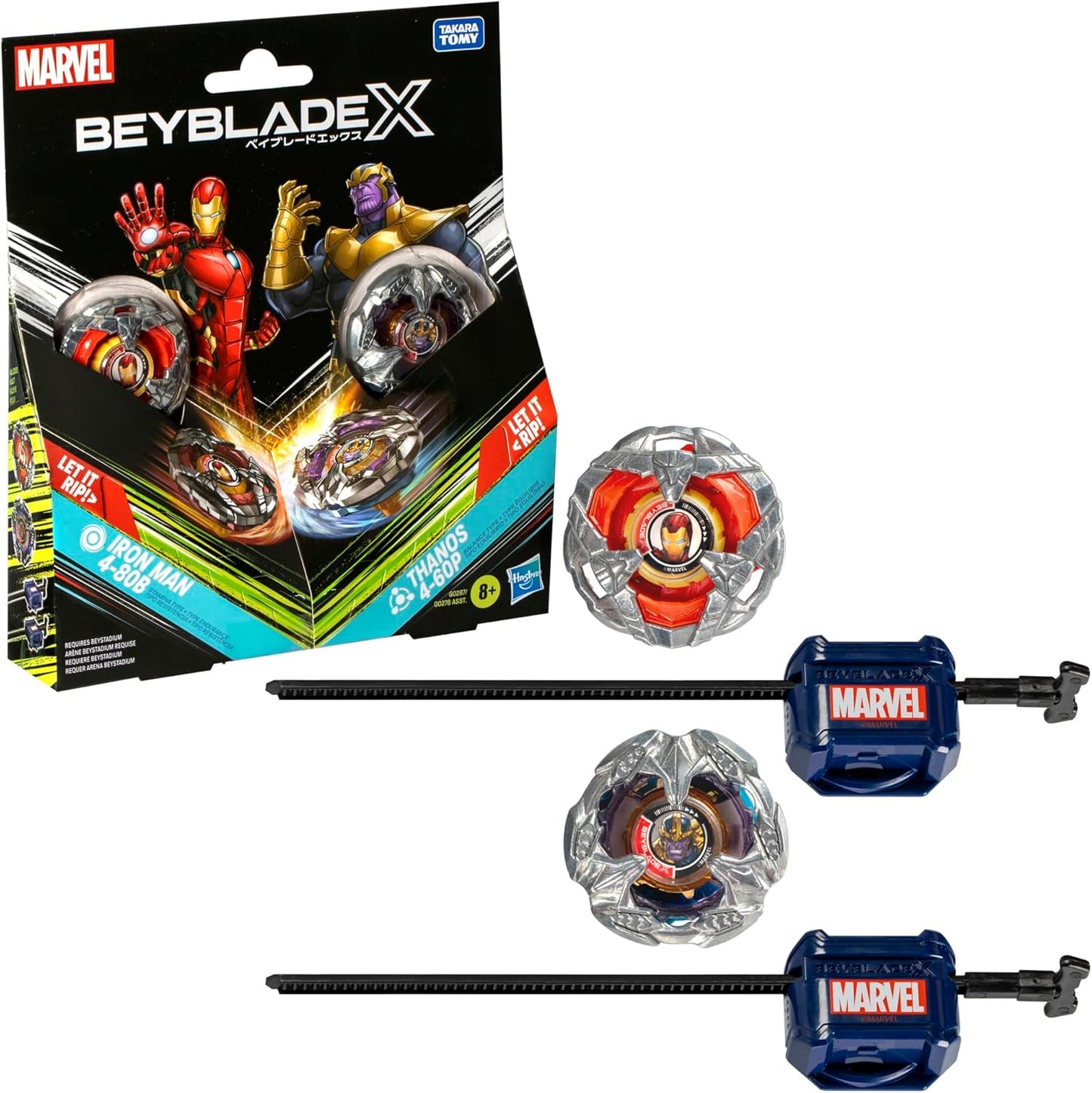 Beyblade X: Marvel - Iron Man 4-80B vs. Thanos 4-60P