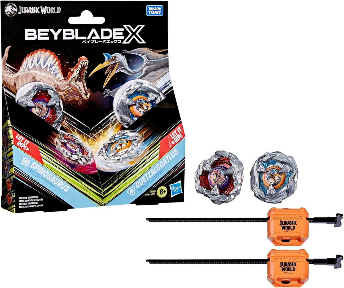 Beyblade X: Jurassic World Collab Spinosaurus vs. Quetzalcoatlus Multipack Set