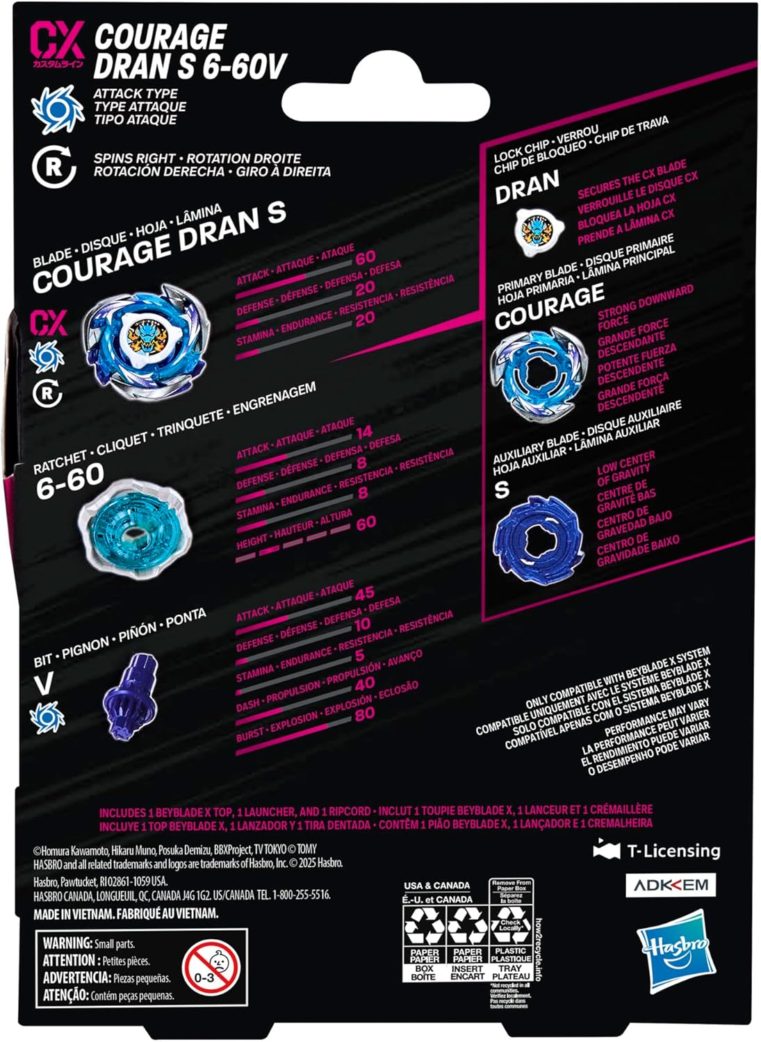 Beyblade X: Courage Dran S 6-60V CX Starter Pack Set