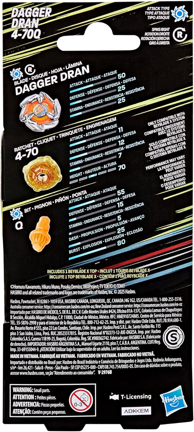 Beyblade X: Dagger Dran 4-70Q Booster Pack Set