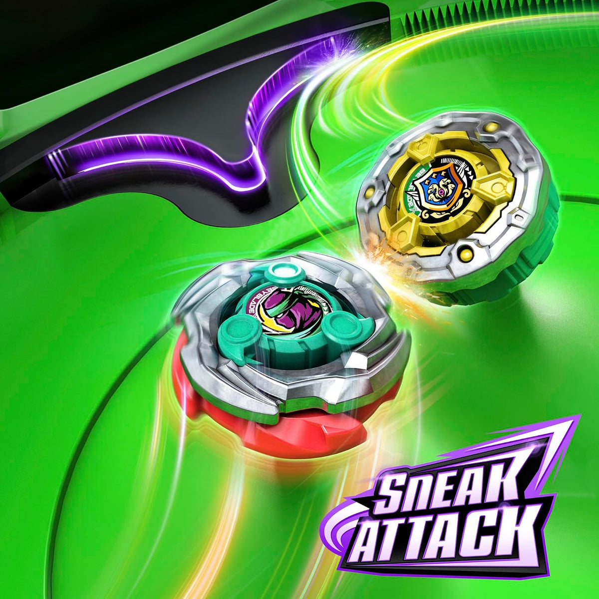 Beyblade X: Sneak Attack Battle Set with Beystadium Arena (Rampart Aegis GB & Cutter Shinobi LF)