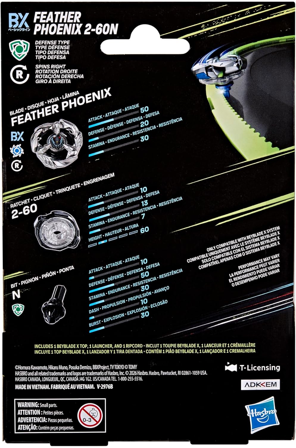 Beyblade X: Feather Phoenix 2-60N BX Starter Pack Set