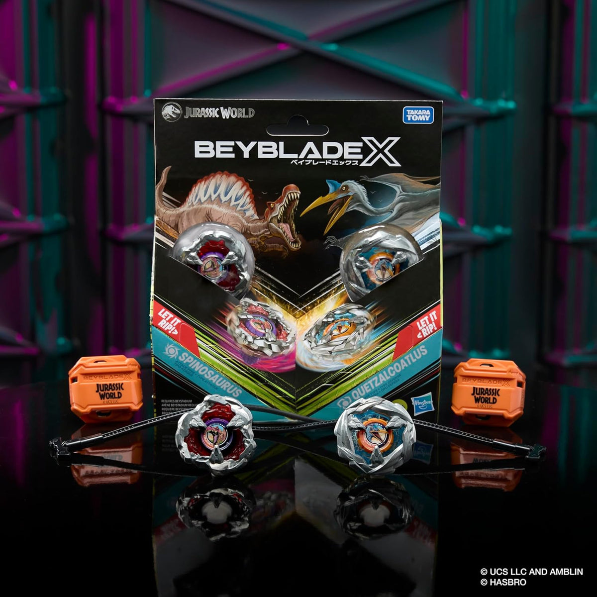 Beyblade X: Jurassic World Collab Spinosaurus vs. Quetzalcoatlus Multipack Set