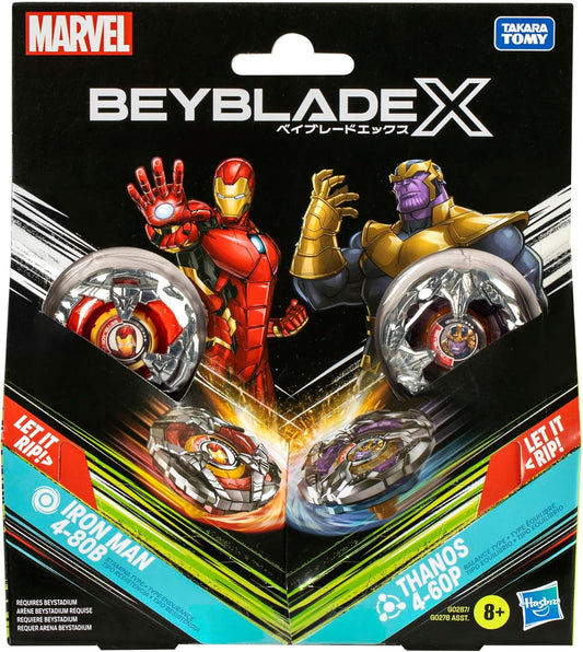 Beyblade X: Marvel - Iron Man 4-80B vs. Thanos 4-60P