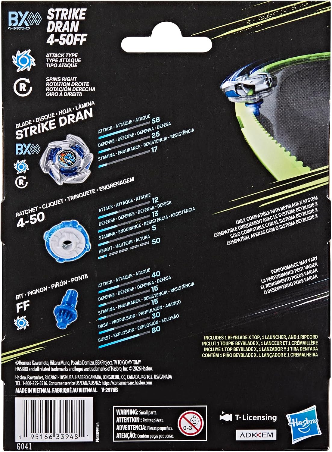 Beyblade X: Strike Dran 4-50FF BX Infinity Starter Pack Set