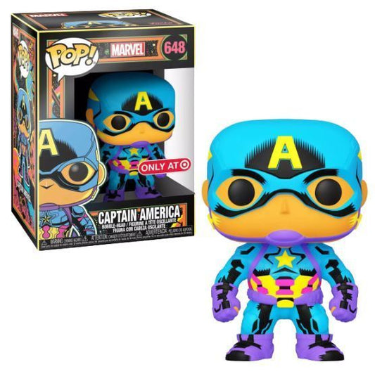 Funko Pop! Marvel - Captain America (Blacklight) (Target Exclusive) #648