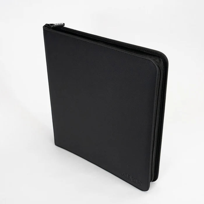 Aegis - 12-Pocket Diamond-Zip Binder (Black)
