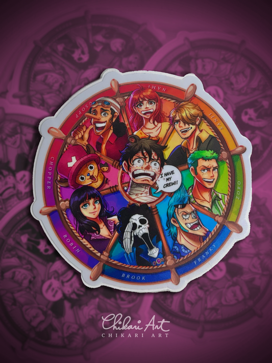 Custom Artwork Sticker: I Have My Crew!