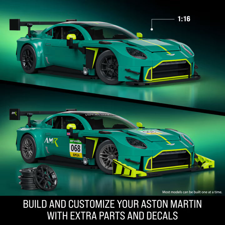 Mattel Brick Shop Hot Wheels: '24 Aston Martin Vantage GT3 Building Set