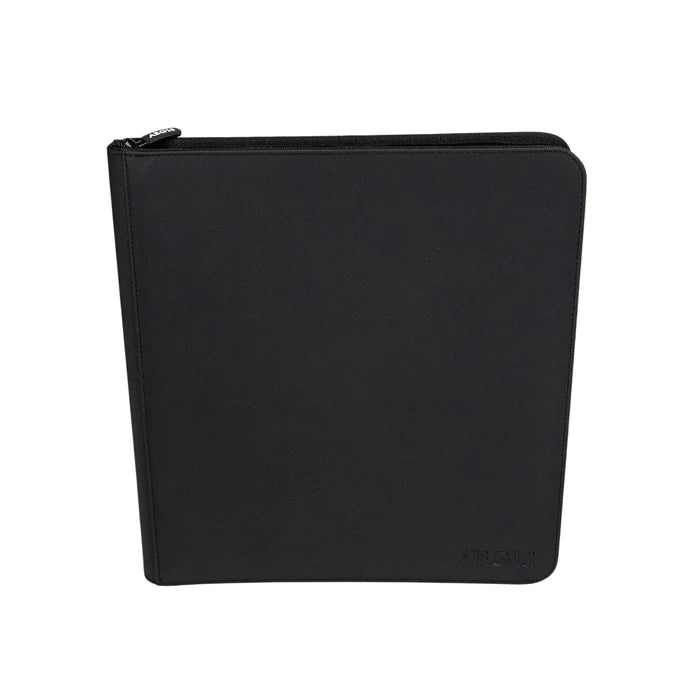 Aegis - 12-Pocket Diamond-Zip Binder (Black)