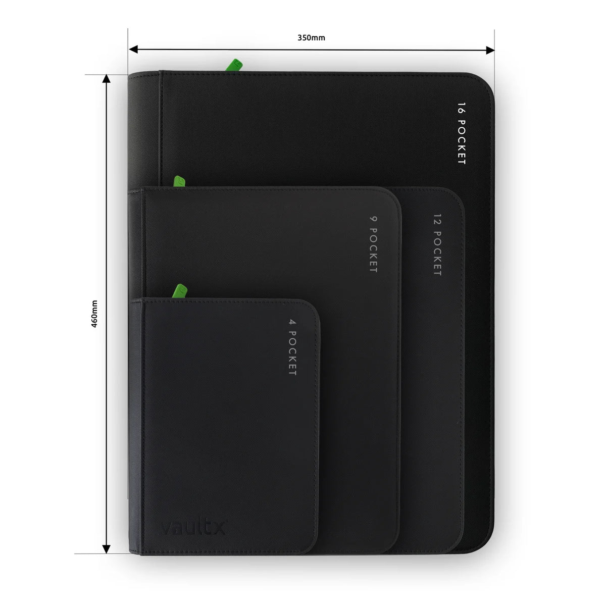 Vault X: 16-Pocket Zip Binder XXL (Signature Black)