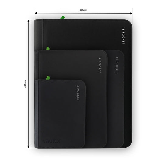 Vault X: 16-Pocket Zip Binder XXL (Signature Black)